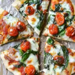 Savory Garlic Roasted Tomato and Spinach Flatbread Delight 15 Garlic Roasted Tomato and Spinach Flatbread