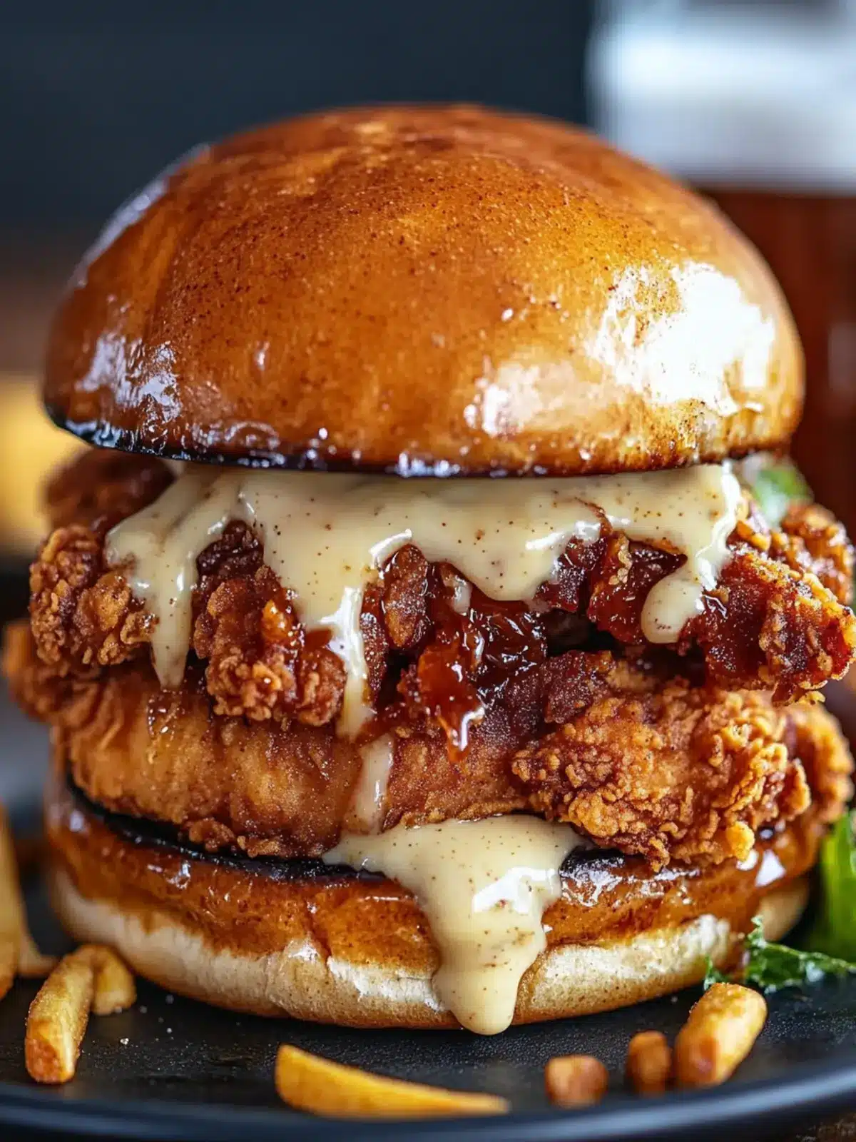 Cinnamon Roll Fried Chicken Sandwich: Sweet and Savory Bliss 4 Cinnamon Roll Fried Chicken Sandwich