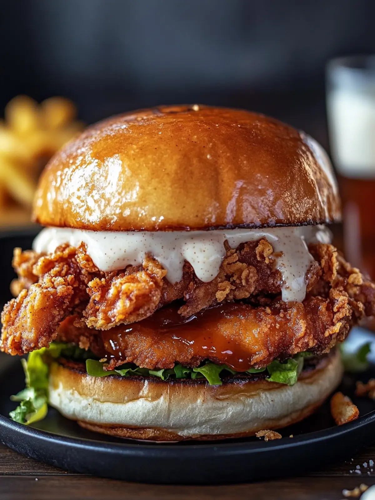 Cinnamon Roll Fried Chicken Sandwich: Sweet and Savory Bliss 3 Cinnamon Roll Fried Chicken Sandwich