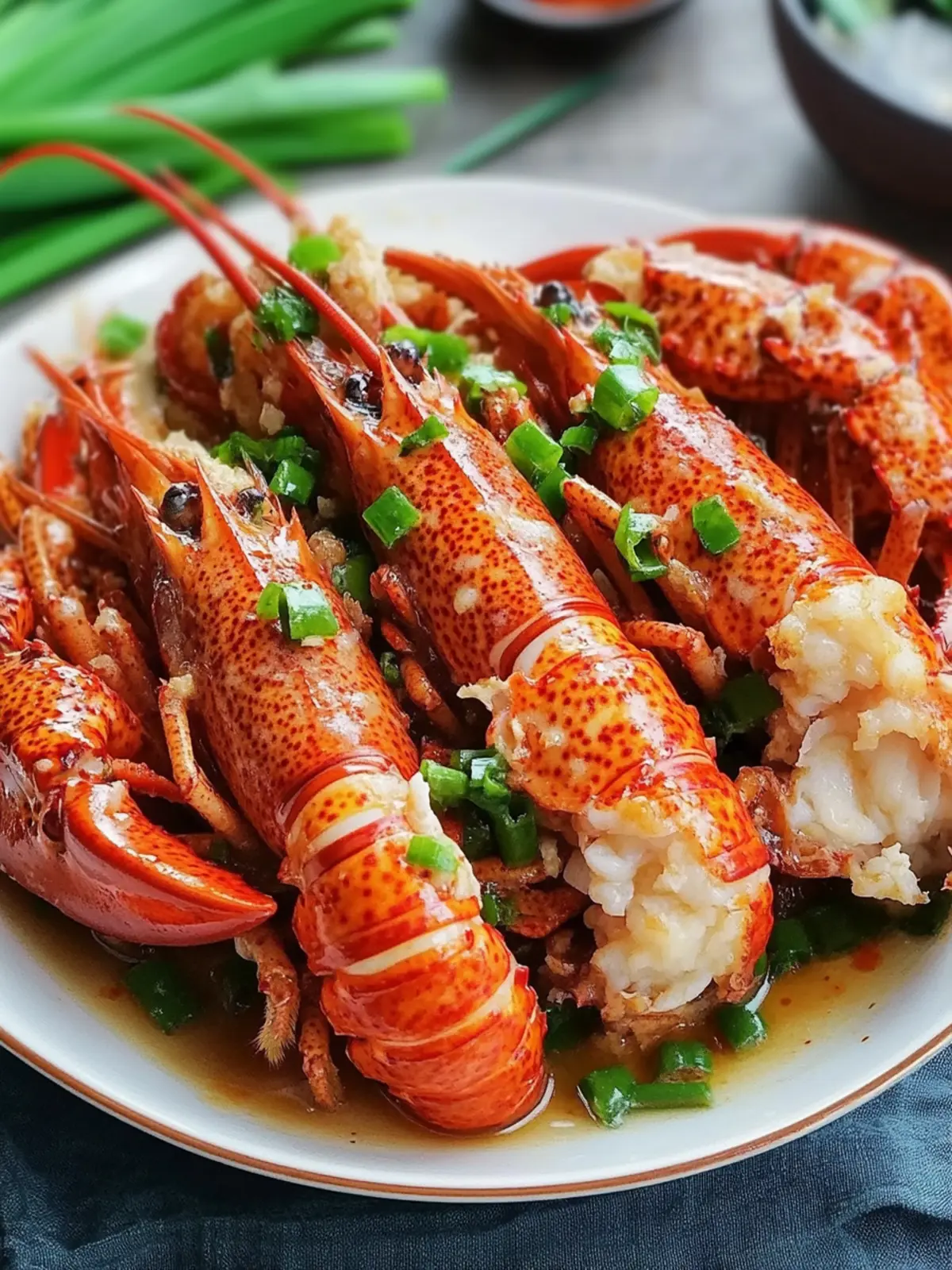 Mouthwatering Cantonese Style Ginger Scallion Lobster Recipe 2 Cantonese Style Ginger Scallion Lobster