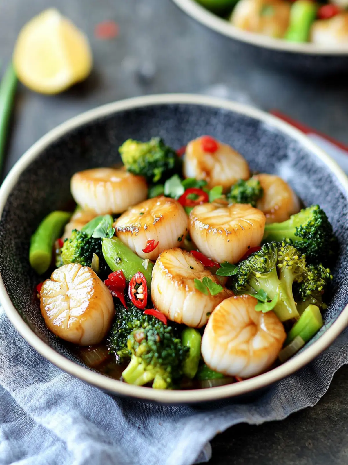 Stir-Fried Scallops and Broccoli: A Quick Flavor Booster 2 Stir-Fried Scallops and Broccoli