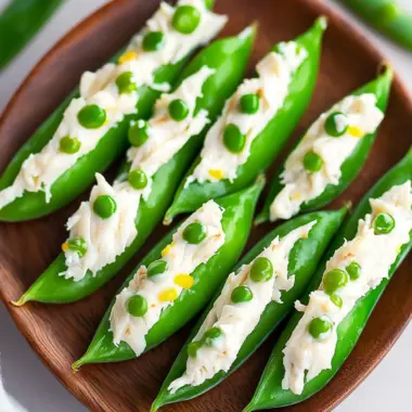 Irresistible Crab and Cream Cheese Stuffed Snow Peas Delight 9 Crab and Cream Cheese Stuffed Snow Peas