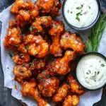 Crispy Cauliflower Buffalo Wings with Creamy Vegan Ranch Dip 85 Cauliflower Buffalo Wings