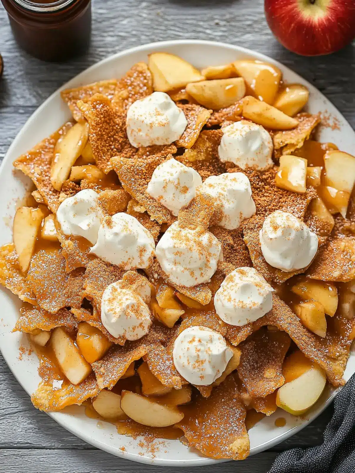Delicious Apple Pie Nachos with Cinnamon Sugar Chips Delight 2 Apple Pie Nachos with Cinnamon Sugar Chips
