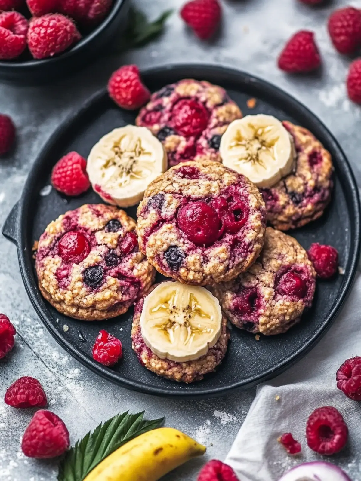 Raspberry Banana Cookies That Even Kids Will Love! 2 Raspberry Banana Cookies