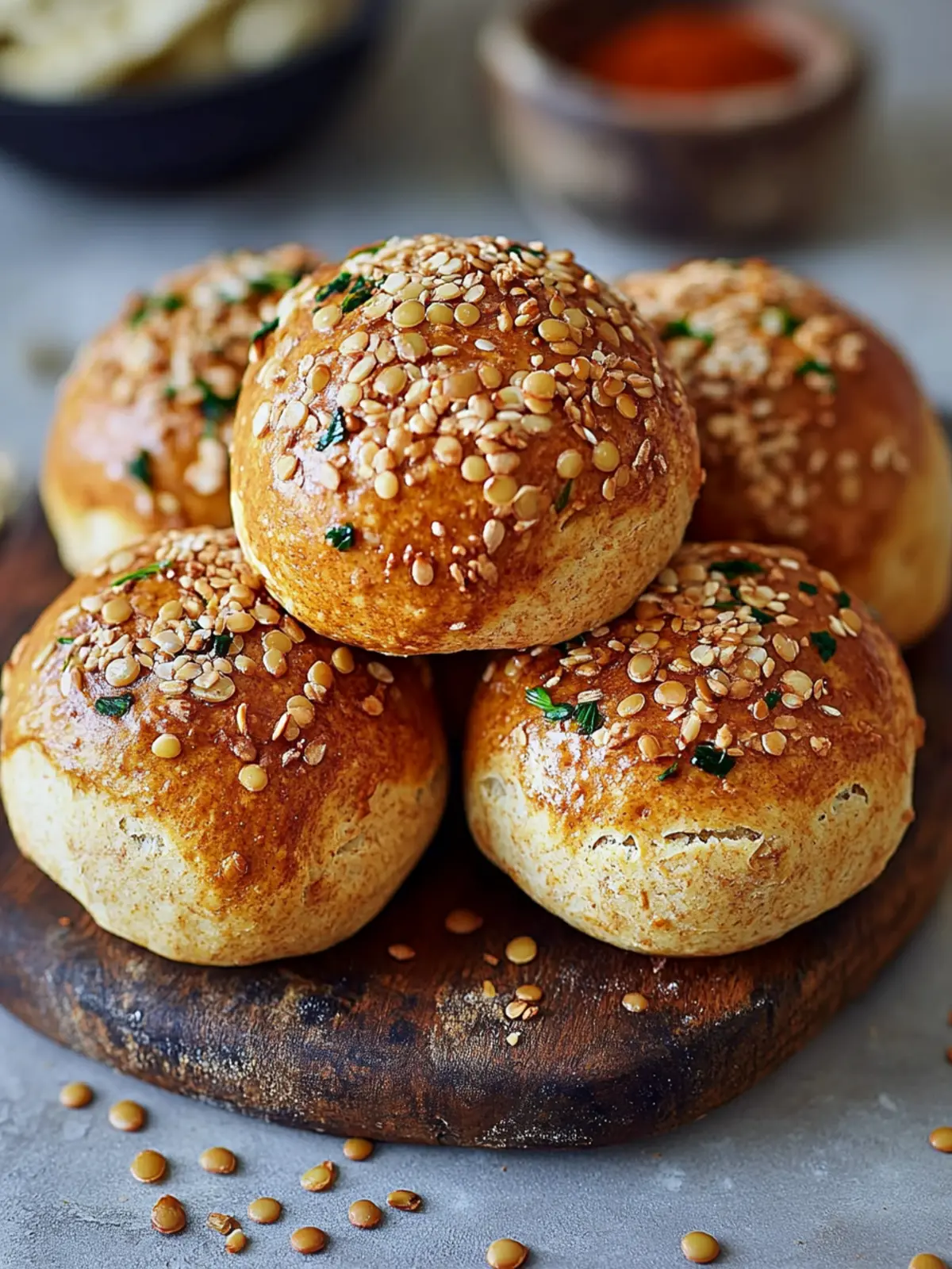 Deliciously Soft Red Lentil Bread Rolls You'll Love 3 Red Lentil Bread Rolls