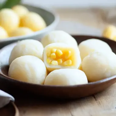 Delicious Sweet Corn Mochi: Quick 5-Minute Treat! 9 Sweet Corn Mochi