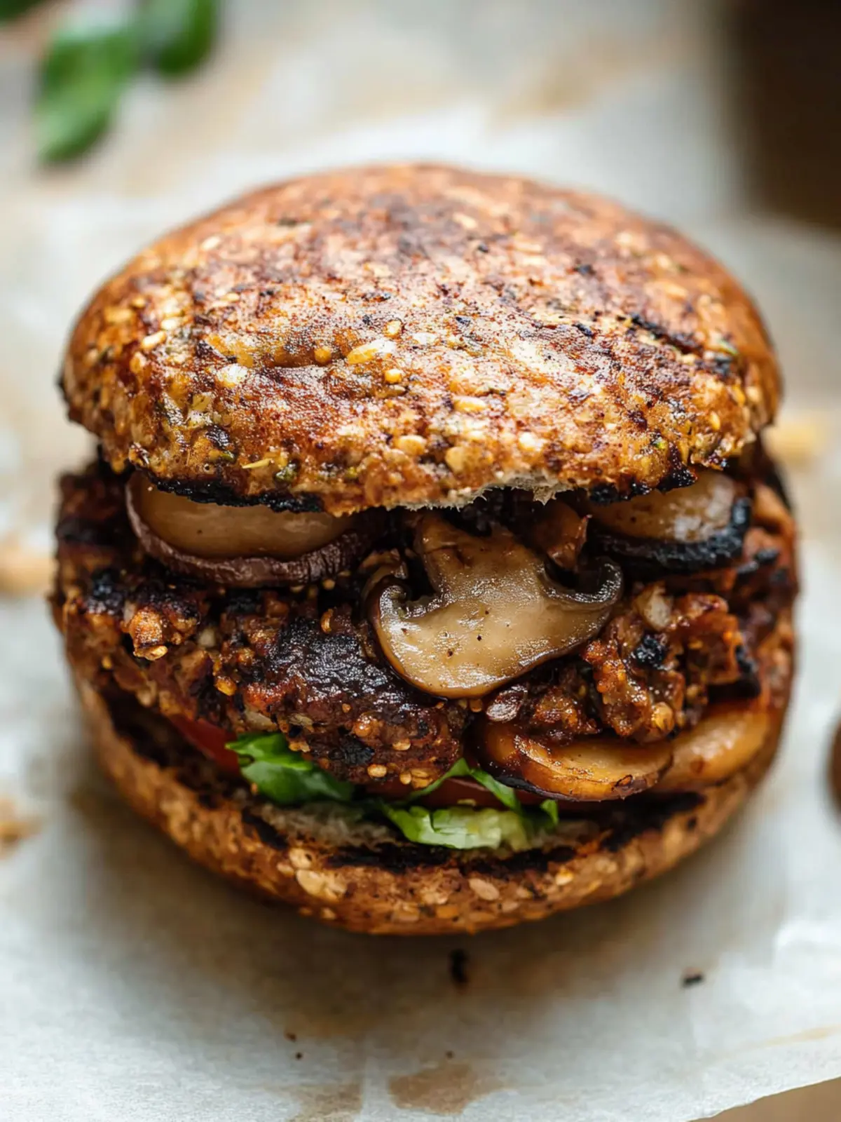 Mouthwatering Mushroom Veggie Burger You’ll Crave Daily 4 Mushroom Veggie Burger