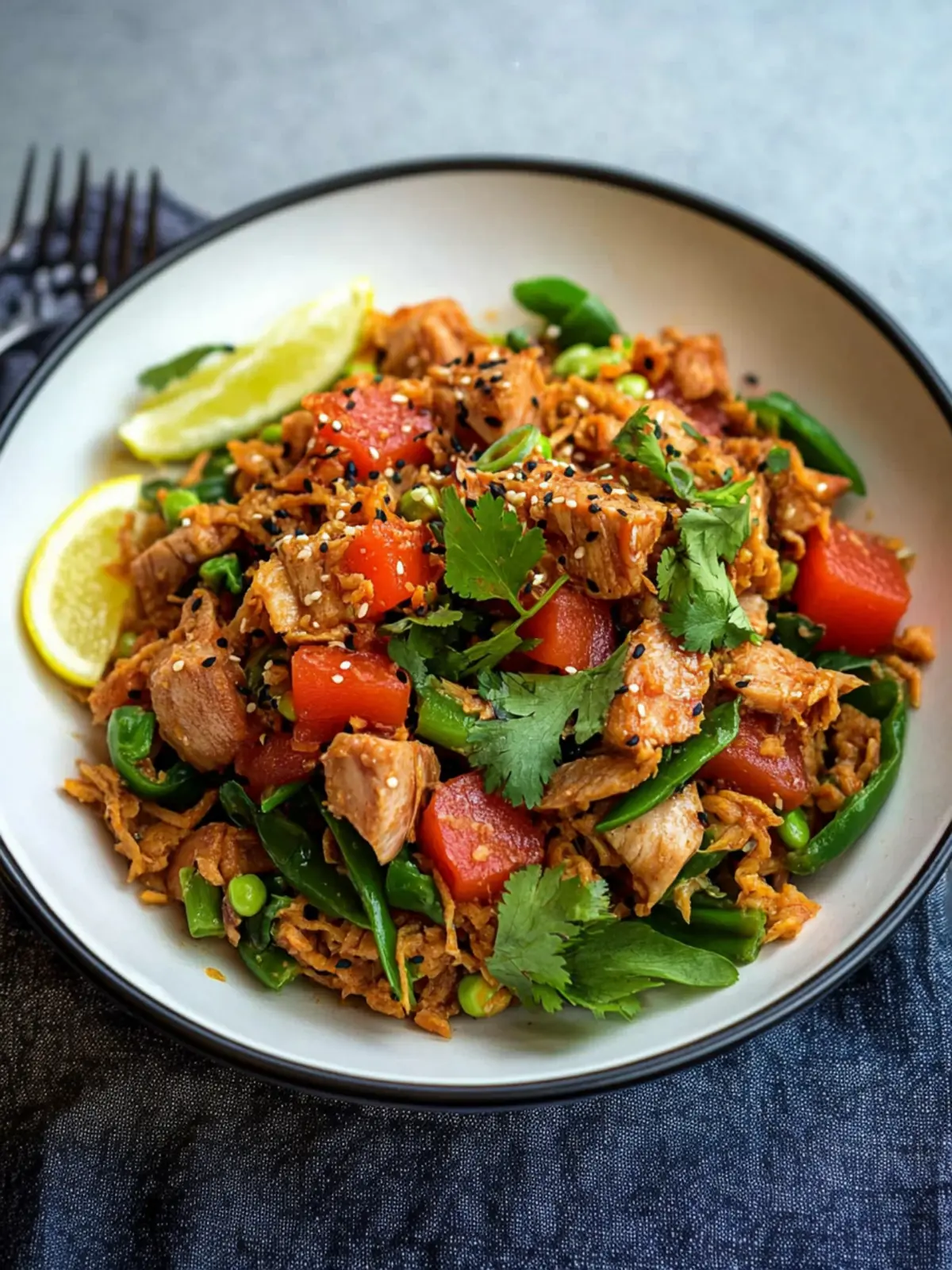Savor Hot Thai Tuna Stir-Fry in Red Curry Bliss 2 Hot Thai Tuna