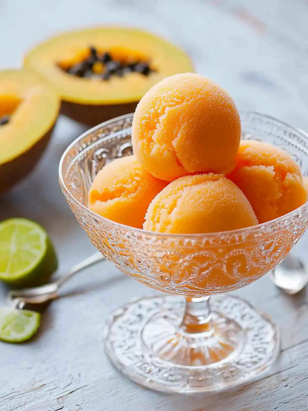 Delightful Papaya Lime Sorbet for a Refreshing Summer Treat 2 Papaya Lime Sorbet