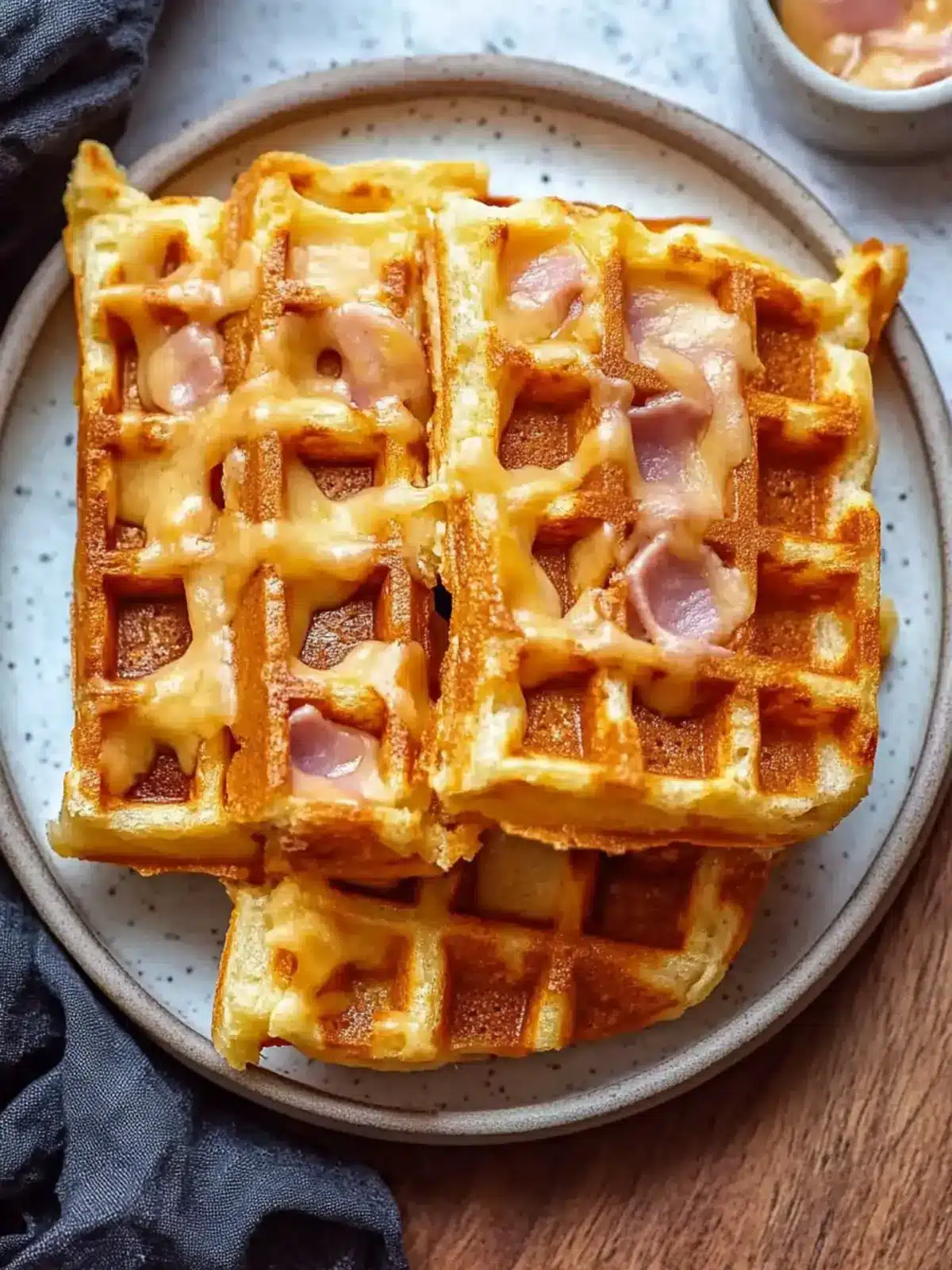 Crunchy Ham and Cheese Chaffles for a Deliciously Easy Meal 3 Crunchy Ham and Cheese Chaffles
