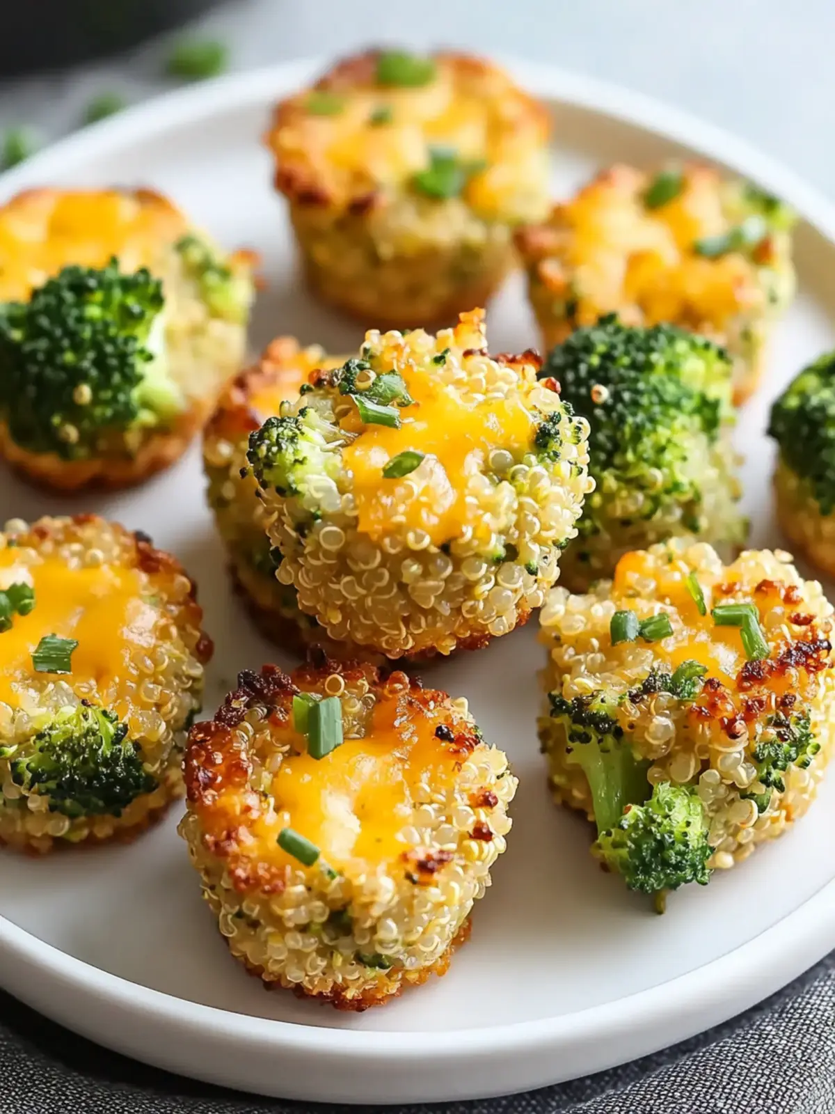 Delicious Broccoli Cheddar Quinoa Bites for Easy Snacking 2 Broccoli Cheddar Quinoa Bites