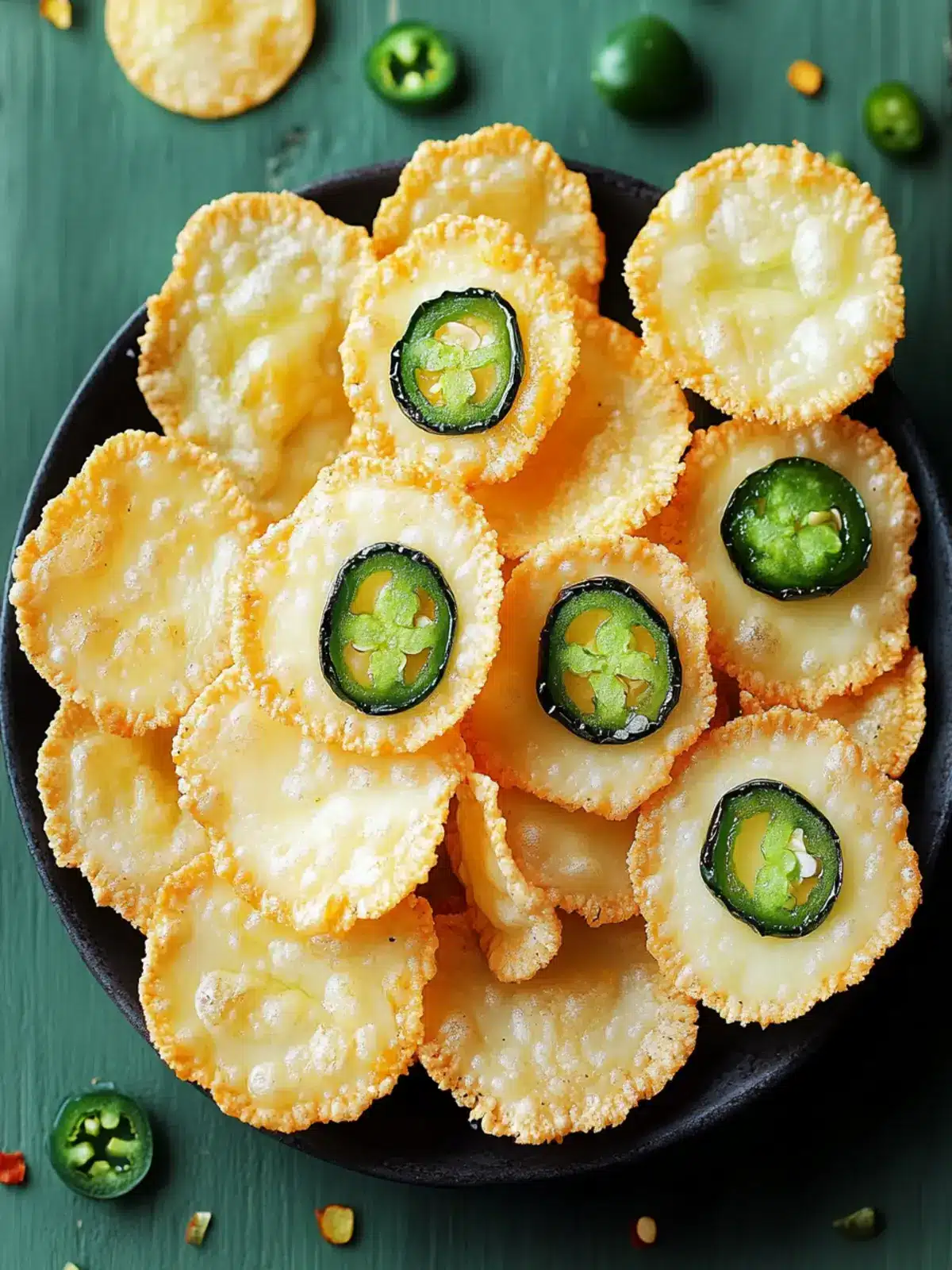 Spicy Jalapeño Cheese Crisps for an Irresistible Crunch 5 Jalapeño Cheese Crisps