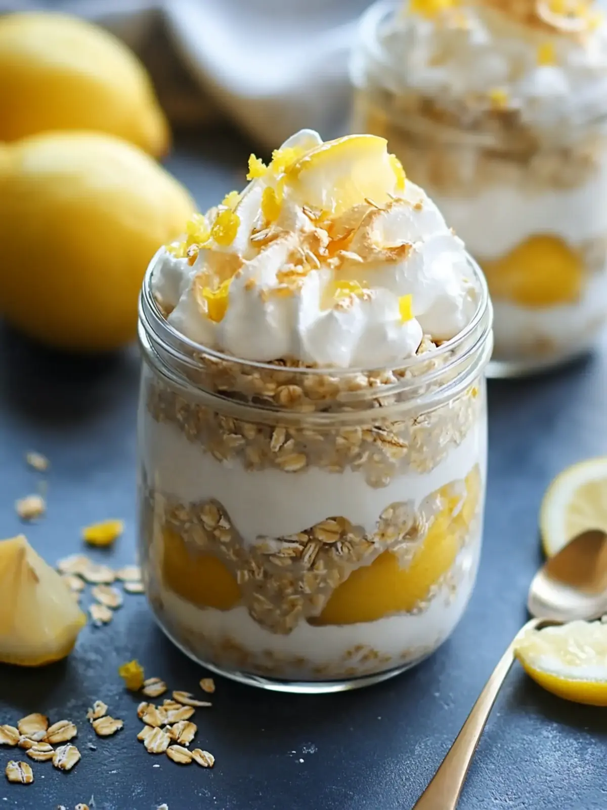 Lemon Meringue Pie Overnight Oats for a Zesty Breakfast Bliss 3 Lemon Meringue Pie Overnight Oats
