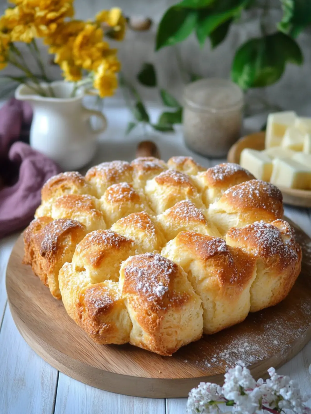 Buttery Sugar Pull-Apart Bread: A Delicious Homemade Treat 2 Butter and Sugar Pull-Apart Bread