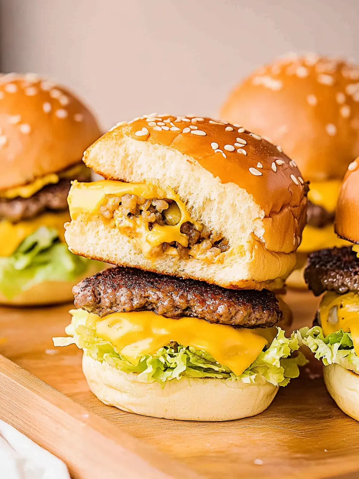 Irresistible Mini Big Mac Cheeseburgers for Home Chefs 2 Mini Big Mac Cheeseburgers