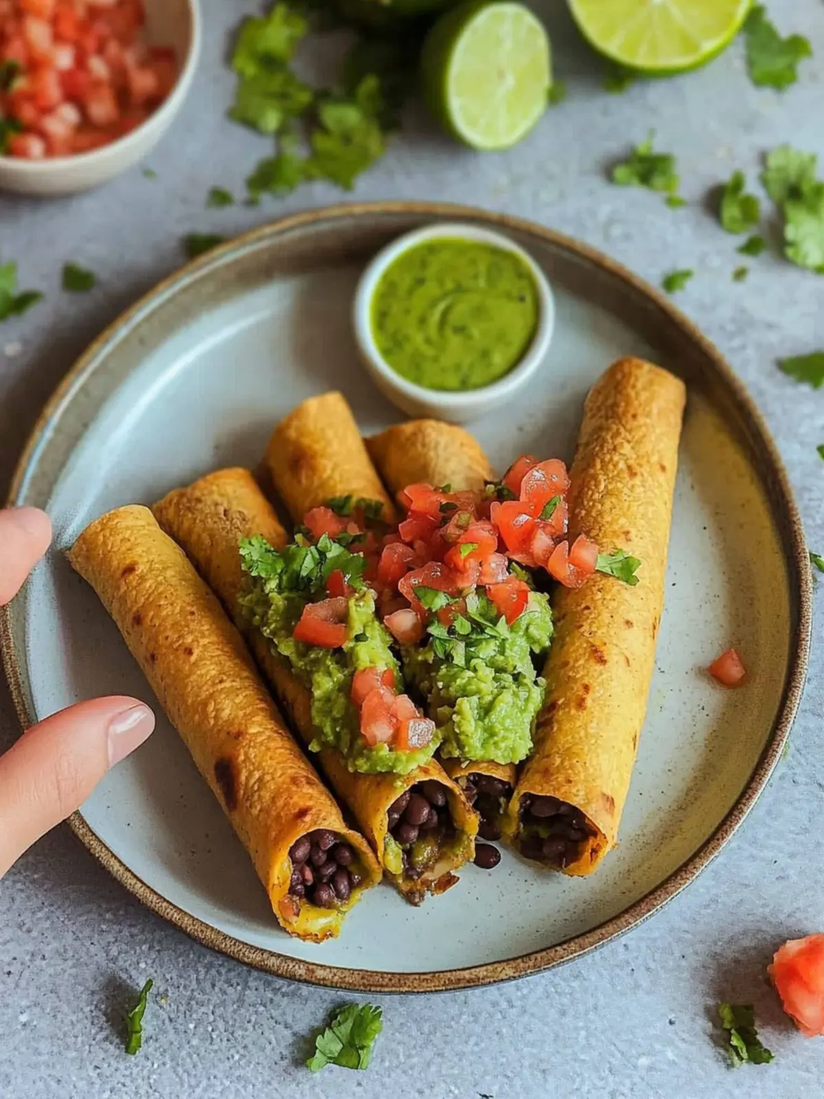 Crispy Black Bean Flautas: A Flavorful Fiesta at Home 2 Black Bean Flautas