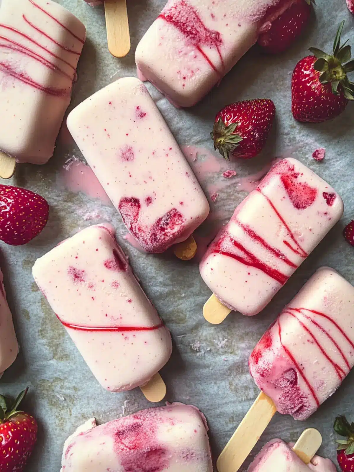 Delicious Strawberry Frozen Yogurt Bars for Guilt-Free Snacking 2 Strawberry Frozen Yogurt Bars
