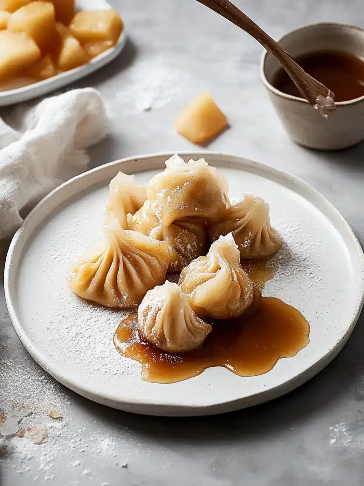 Irresistible Apple Dumplings with Miso Caramel Sauce Delight 3 Apple Dumplings with Miso Caramel Sauce