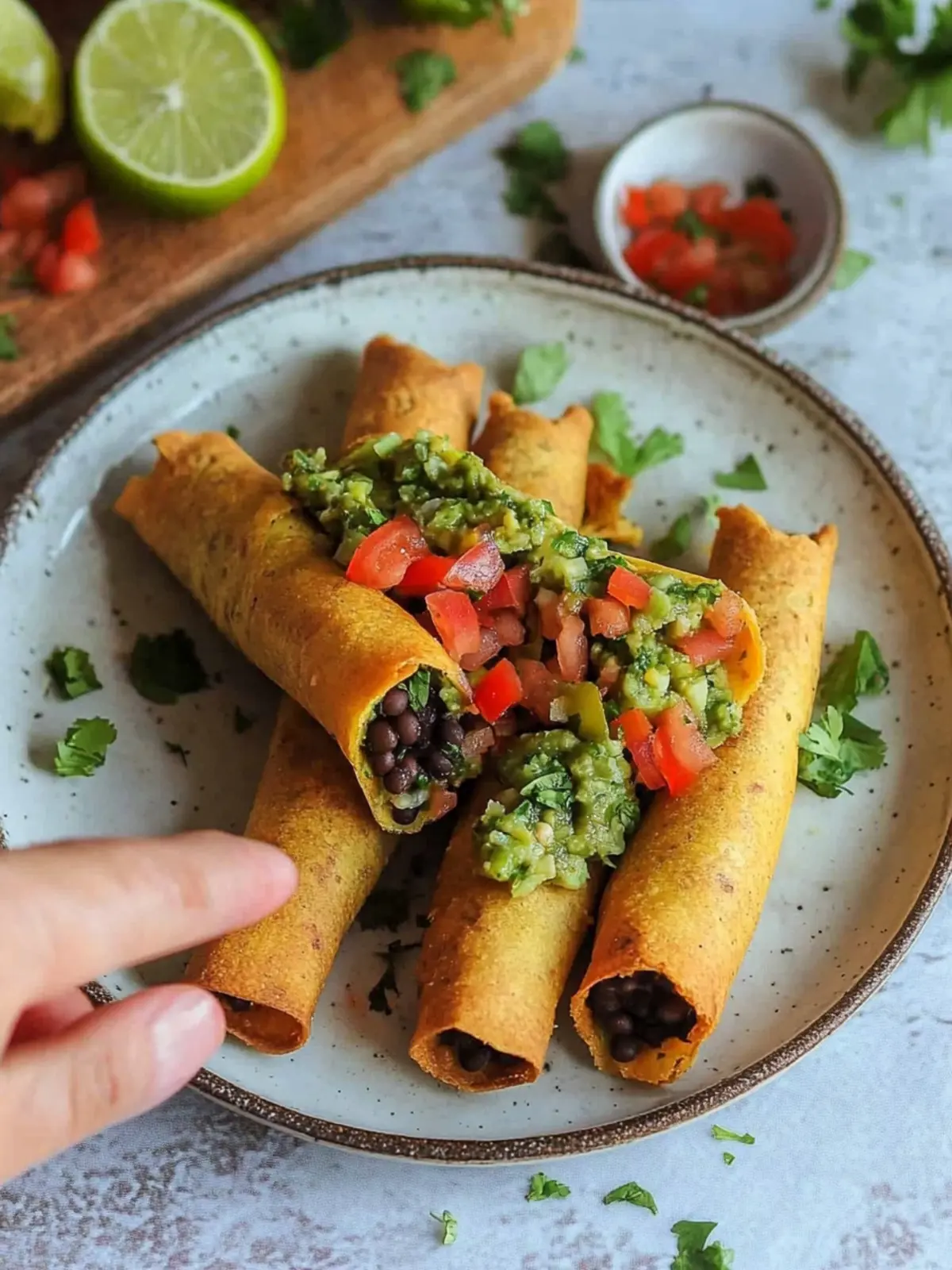 Crispy Black Bean Flautas: A Flavorful Fiesta at Home 3 Black Bean Flautas