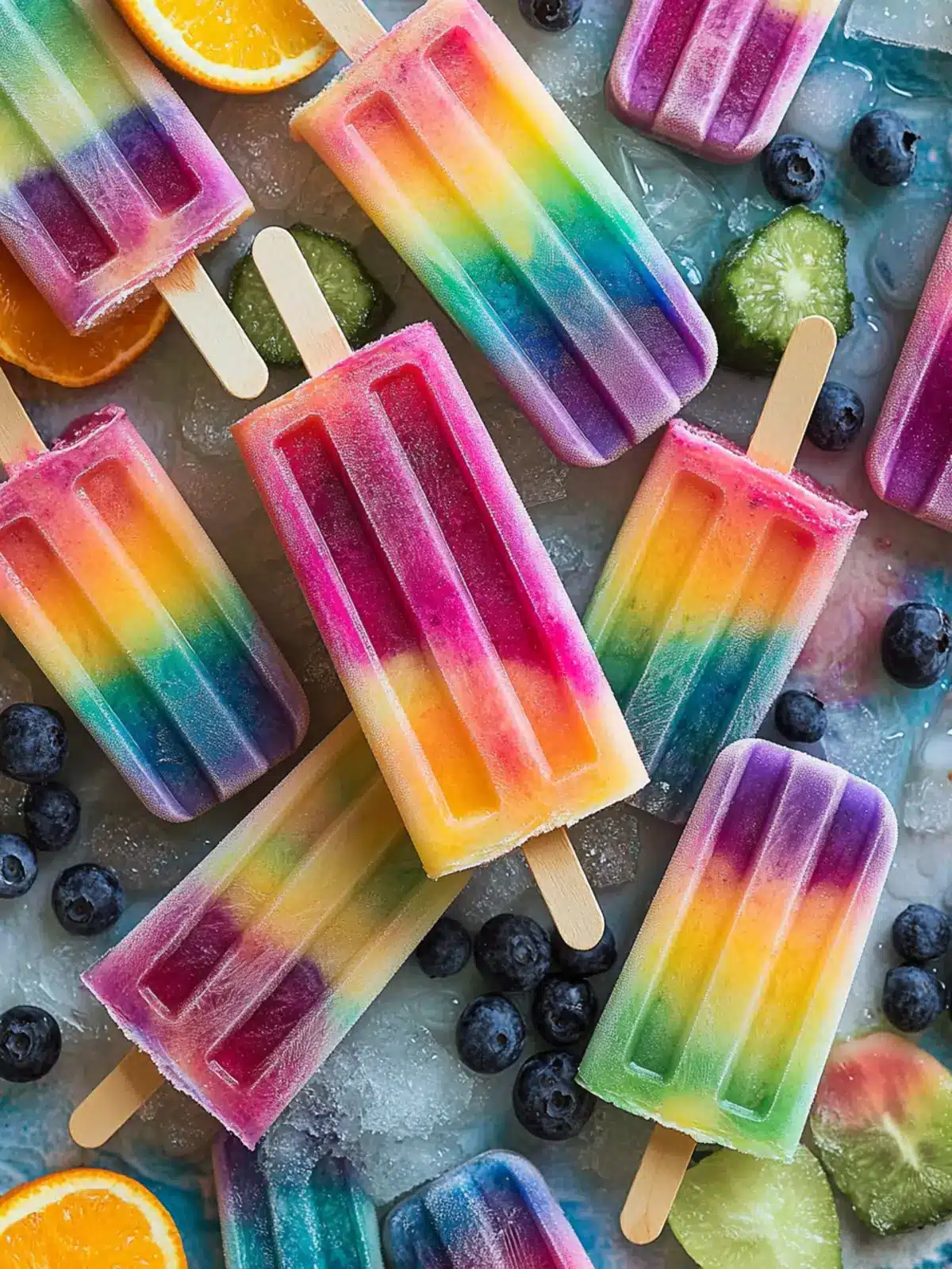 Delicious Rainbow Popsicles for a Refreshing Summer Treat 2 Rainbow Popsicles