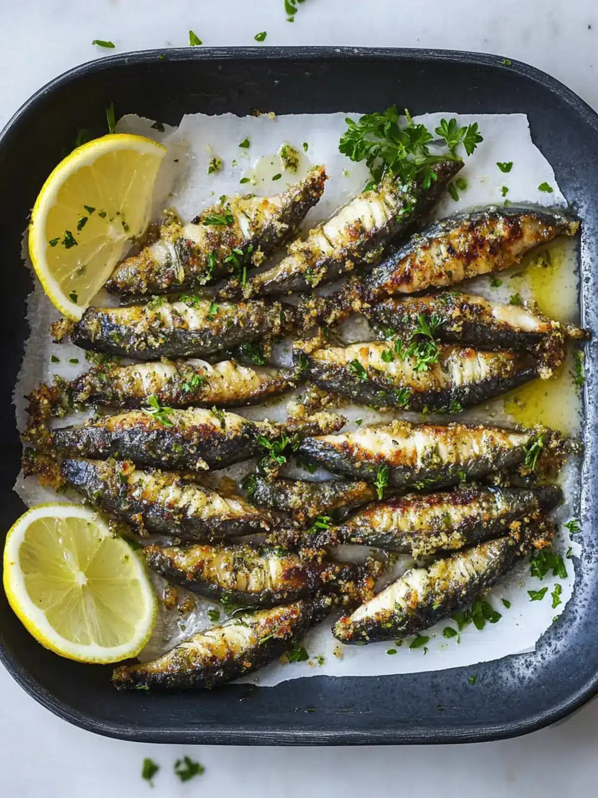 Herb Crusted Roasted Sardines: A Flavorful Seafood Delight 2 Herb Crusted Roasted Sardines