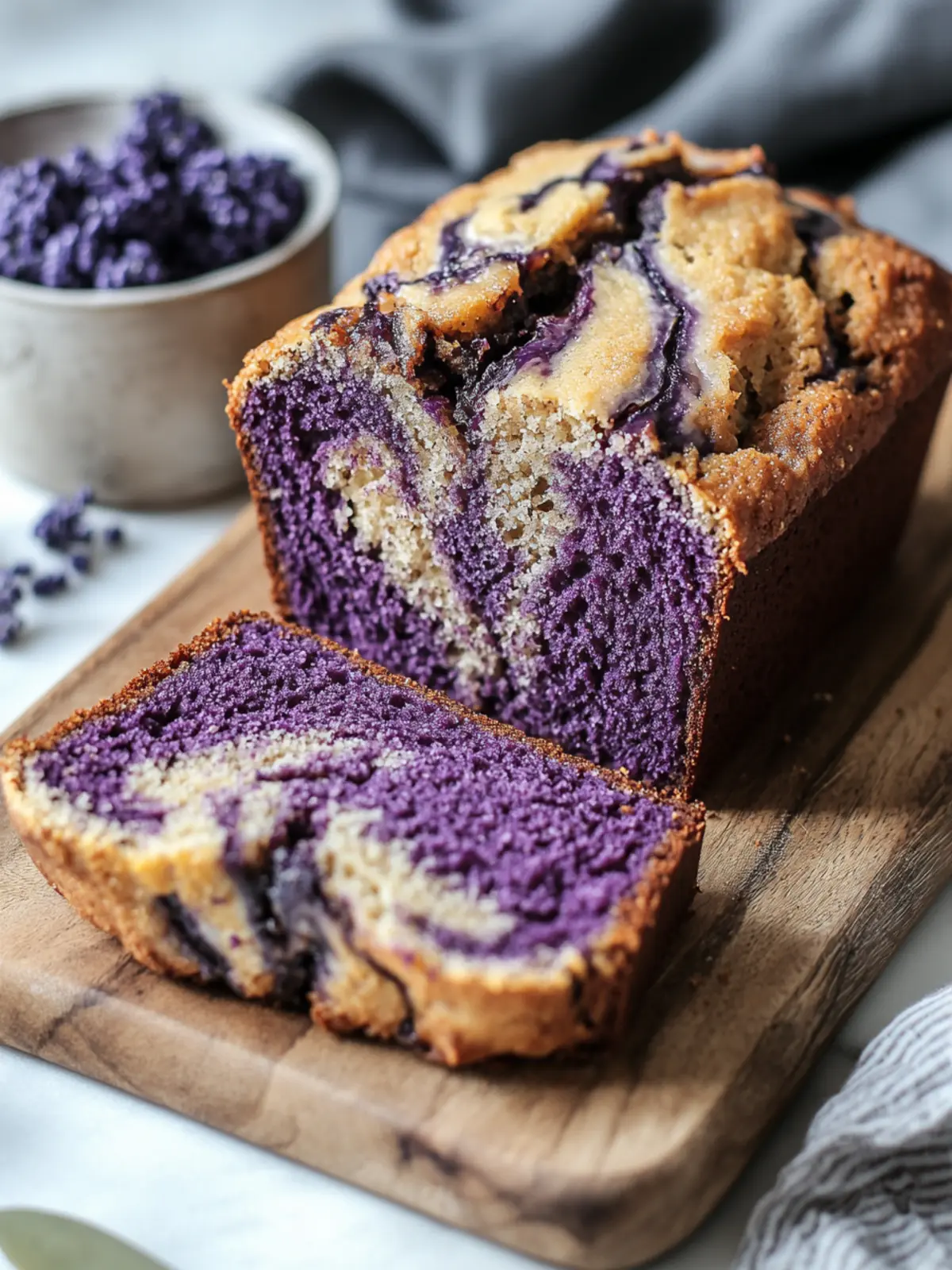 Marbled Ube Banana Bread: A Colorful Vegan Delight 3 Marbled Ube Banana Bread