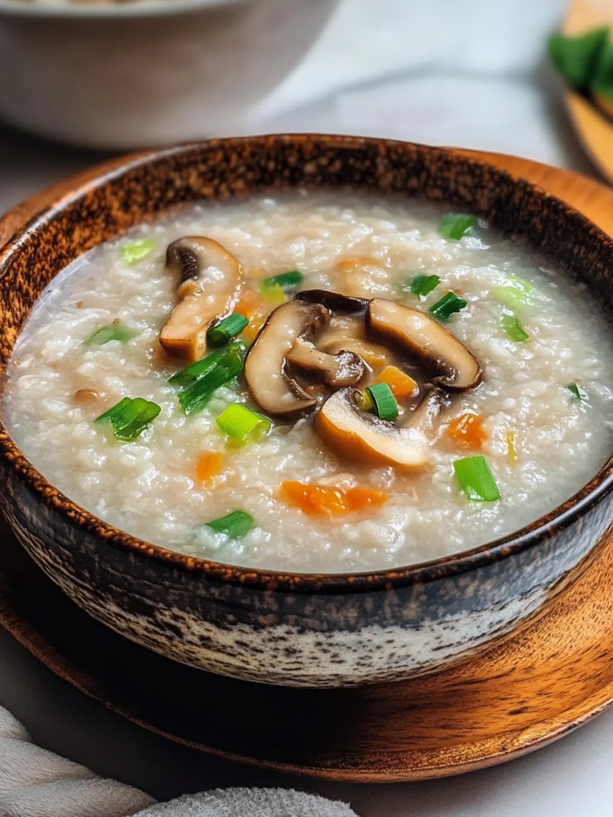 Mushroom Congee: 3 Delicious Twists for Cozy Comfort Meals 4 Mushroom Congee