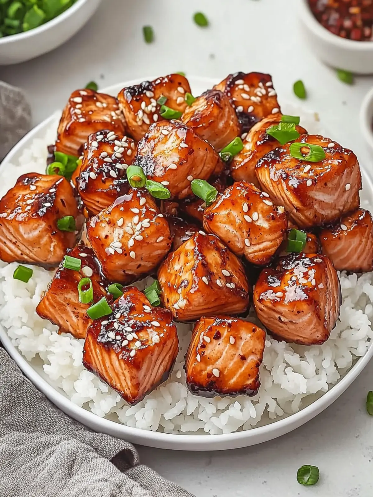 Delicious Honey Garlic Salmon Bites Ready in 20 Minutes 2 Honey Garlic Salmon Bites