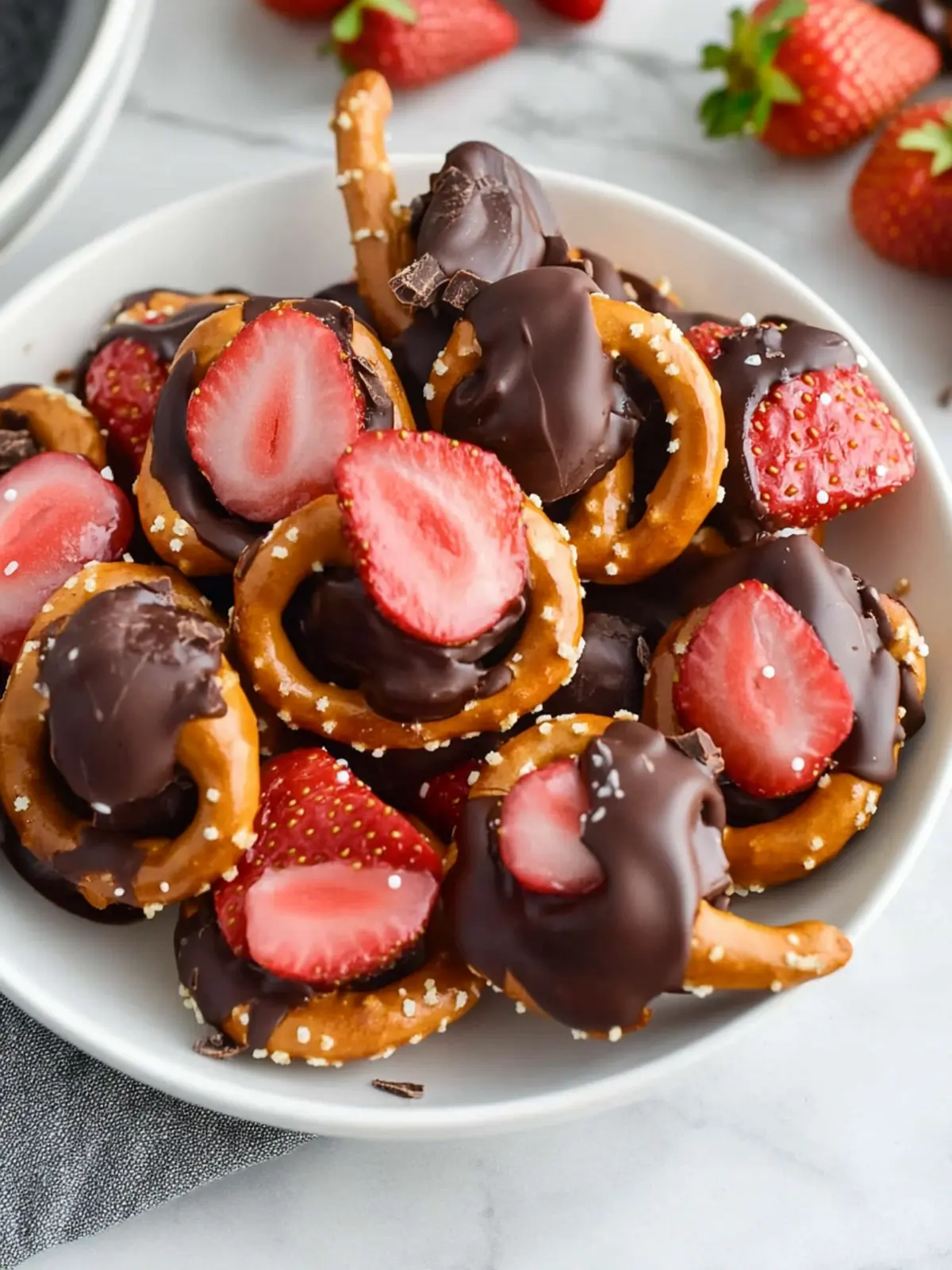 Irresistible Chocolate Dipped Strawberry Yogurt Pretzel Bites 5 Chocolate Dipped Strawberry Yogurt Pretzel Bites