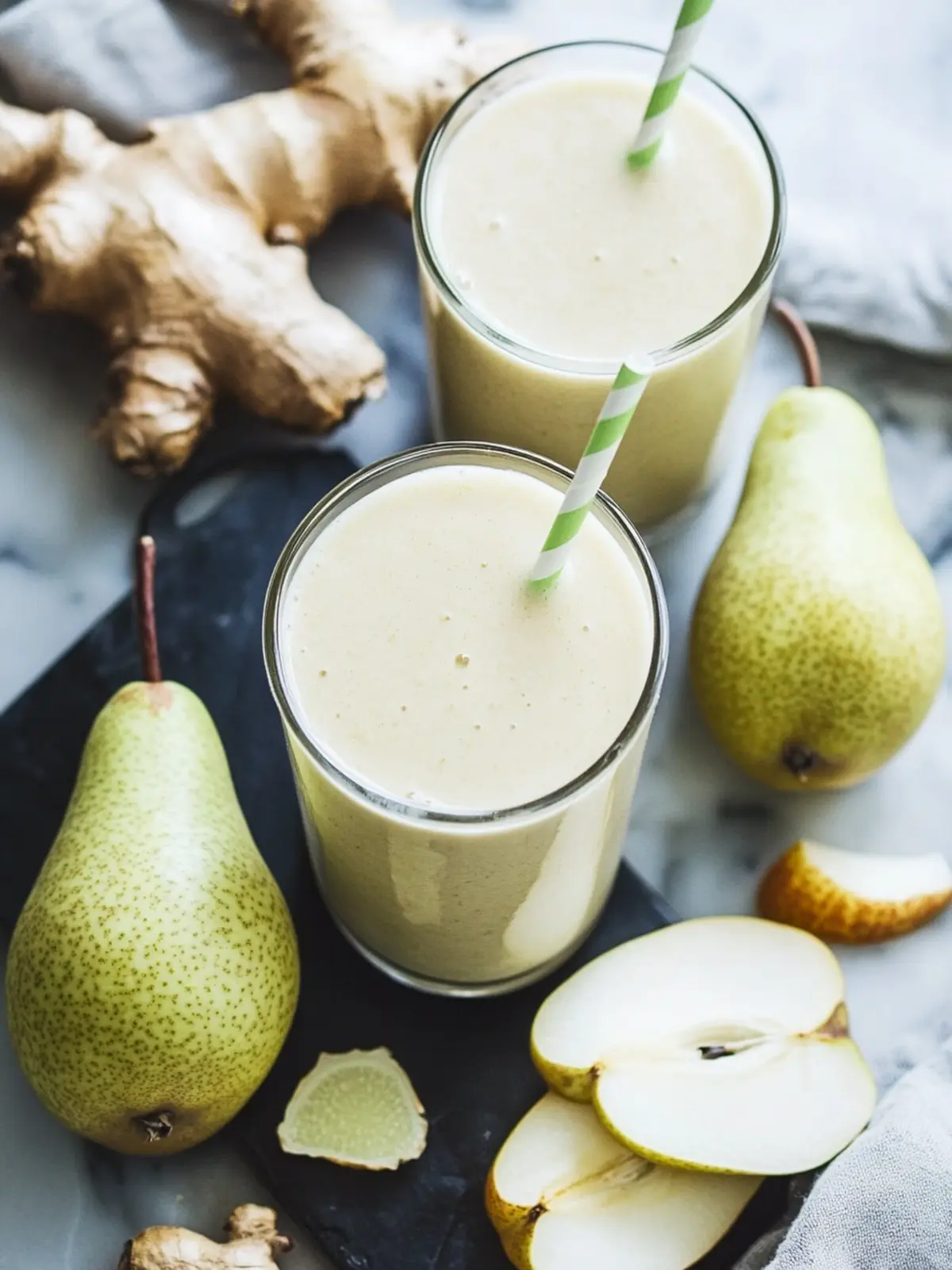 Energizing Pear Ginger Smoothie for a Fresh Start 4 Pear Ginger Smoothie