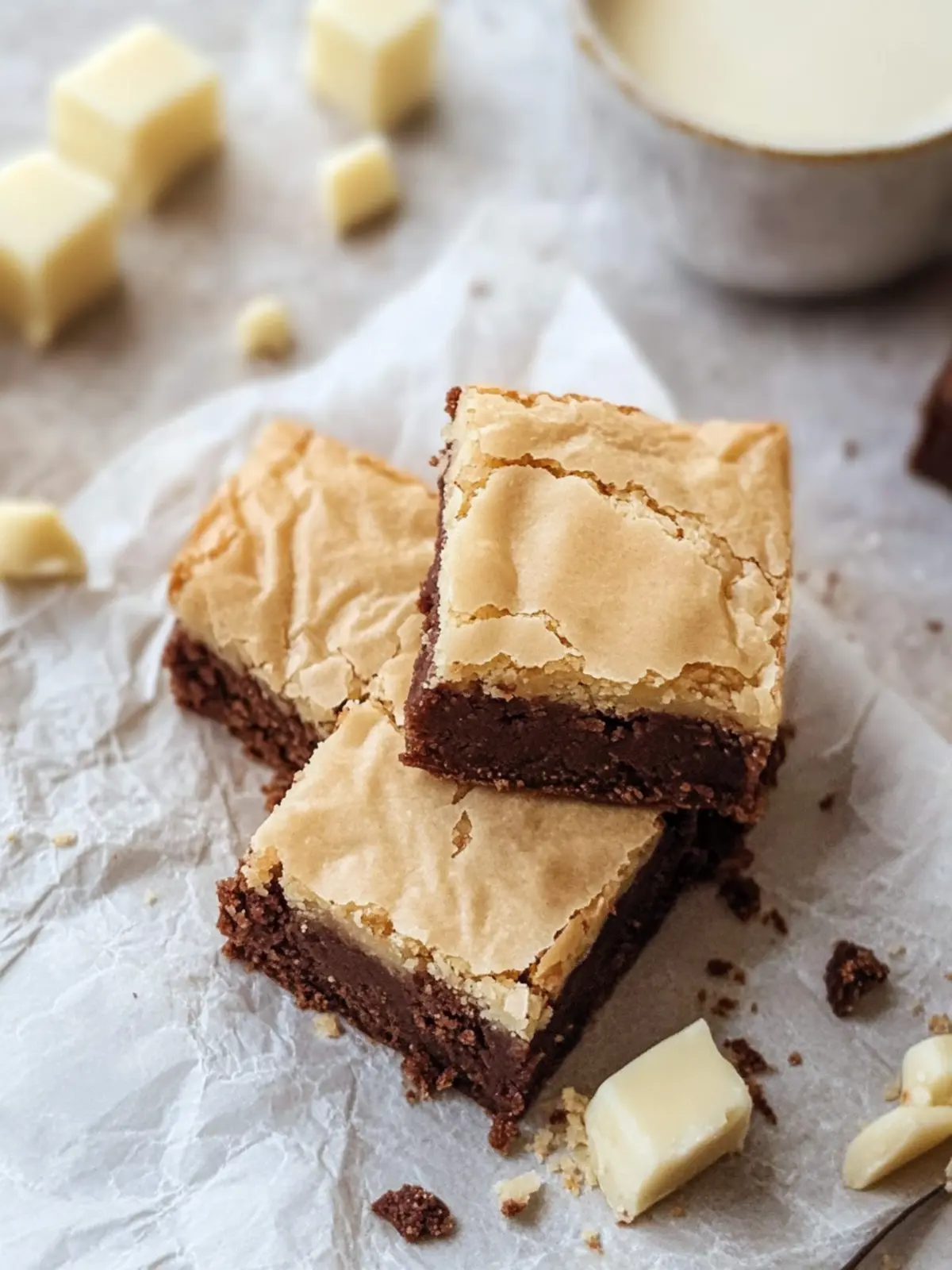 Decadent White Chocolate Brownies You Can’t Resist 4 White Chocolate Brownies