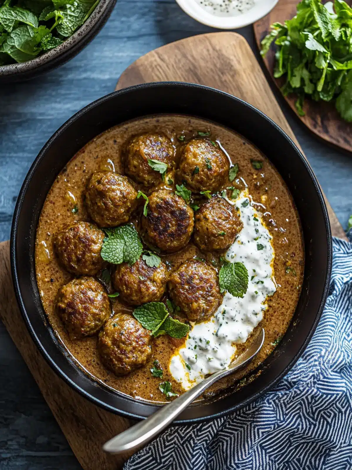 Lamb Kofta Curry with Mint Yoghurt for a Cozy Dinner Night 2 Lamb Kofta Curry with Mint Yoghurt