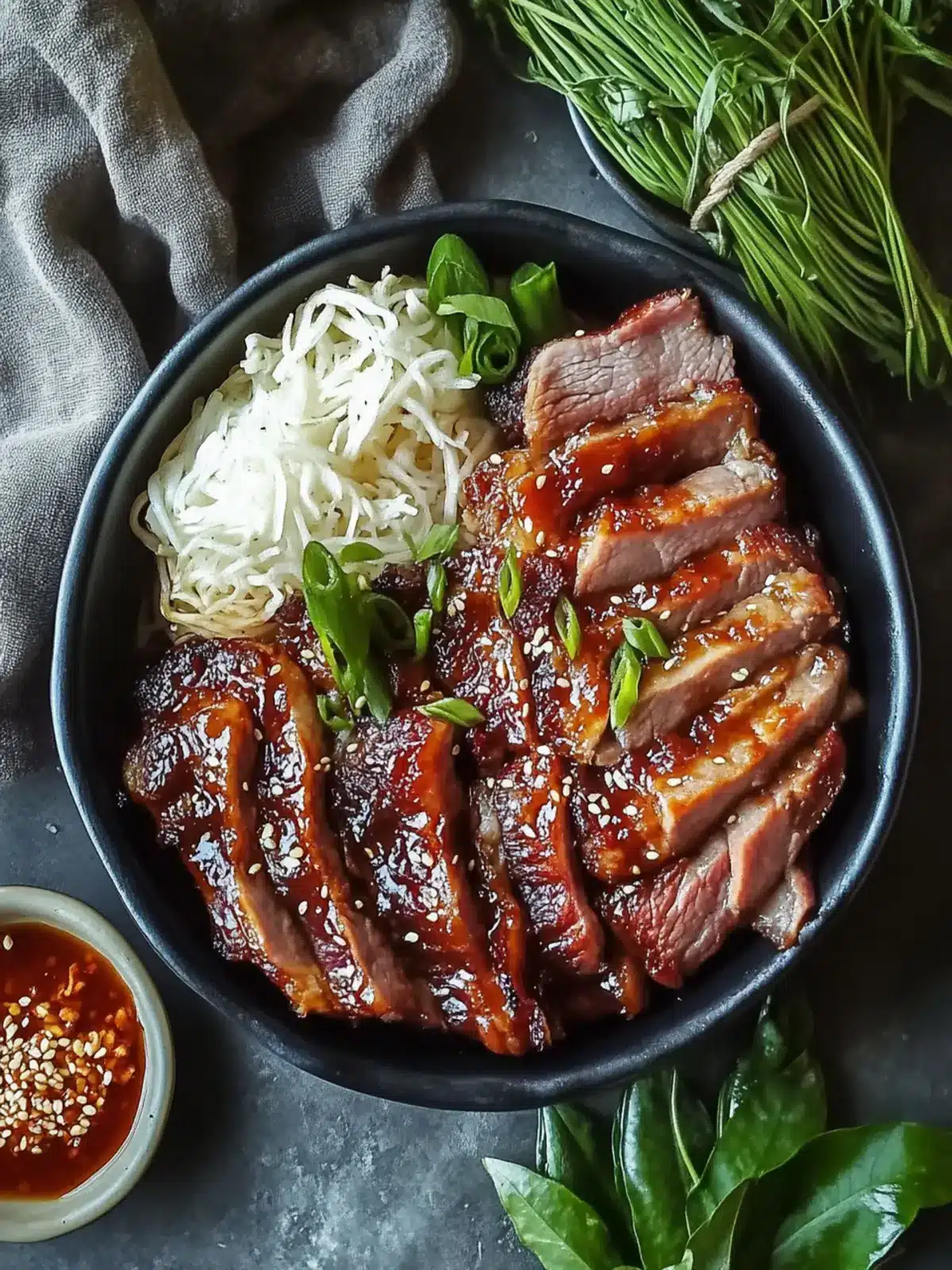 Savory Korean BBQ Pork Shoulder Over Fluffy Rice Delight 2 Korean BBQ Pork Shoulder