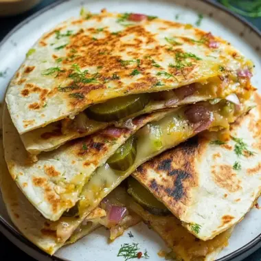Cheesy Dill Pickle Quesadilla: A Quick Tangy Twist for Snacks 9 Cheesy Dill Pickle Quesadilla