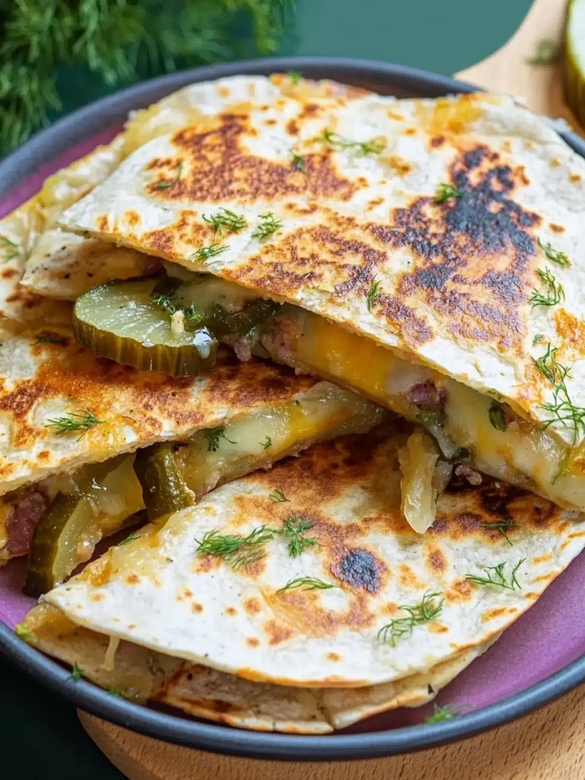 Cheesy Dill Pickle Quesadilla: A Quick Tangy Twist for Snacks 4 Cheesy Dill Pickle Quesadilla