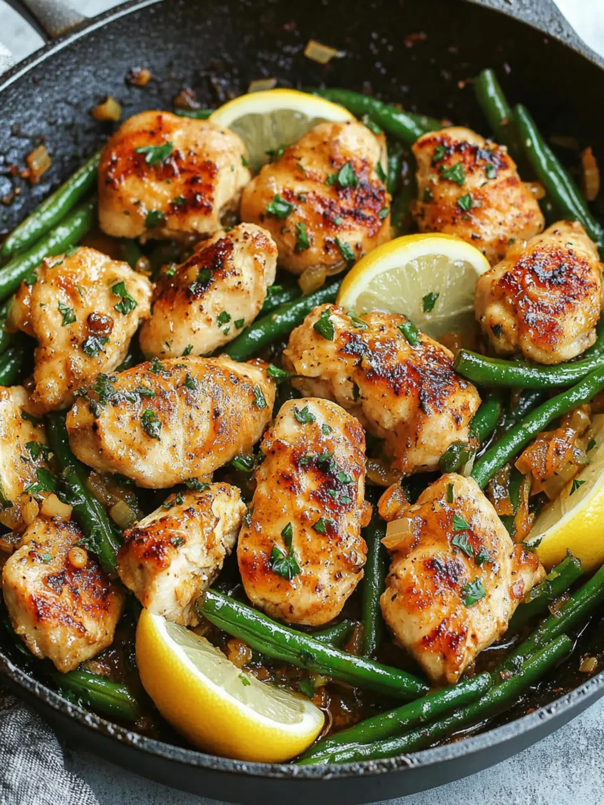 Lemon Garlic Butter Chicken and Green Beans Skillet Delight 4 Lemon Garlic Butter Chicken and Green Beans Skillet