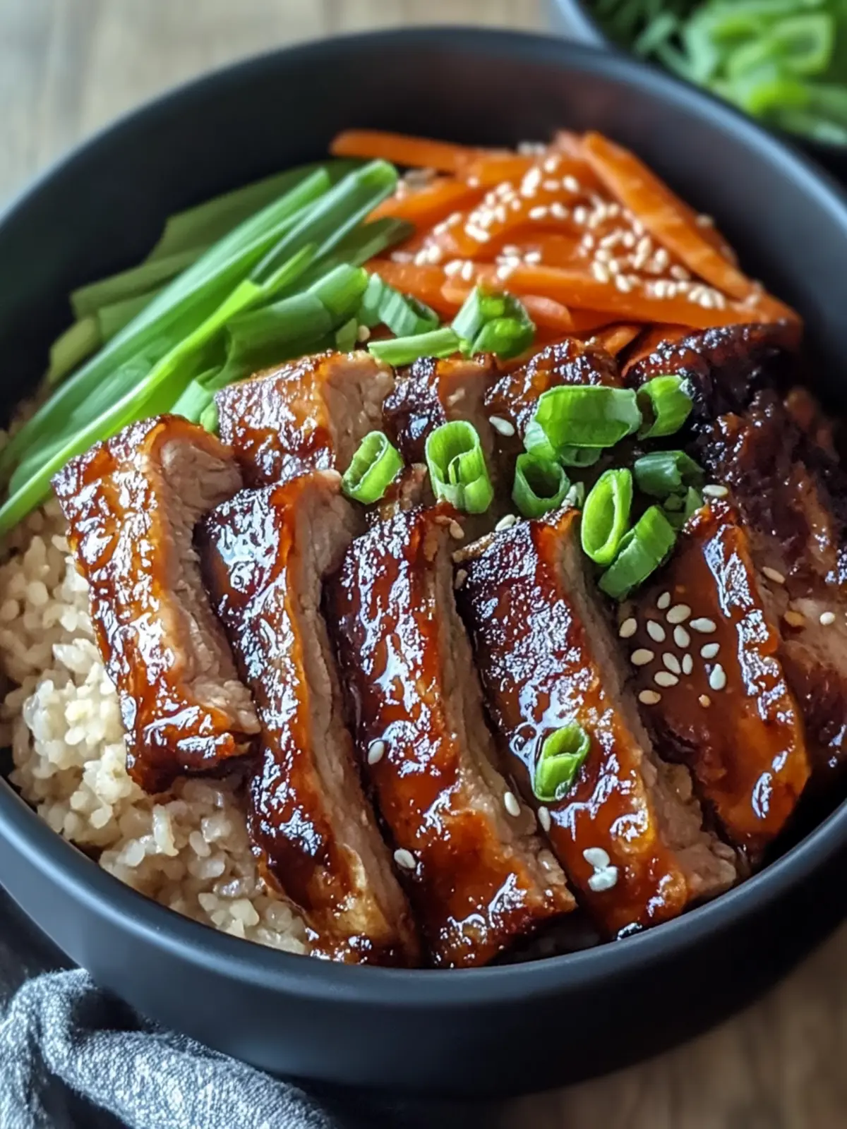 Savory Korean BBQ Pork Shoulder Over Fluffy Rice Delight 3 Korean BBQ Pork Shoulder