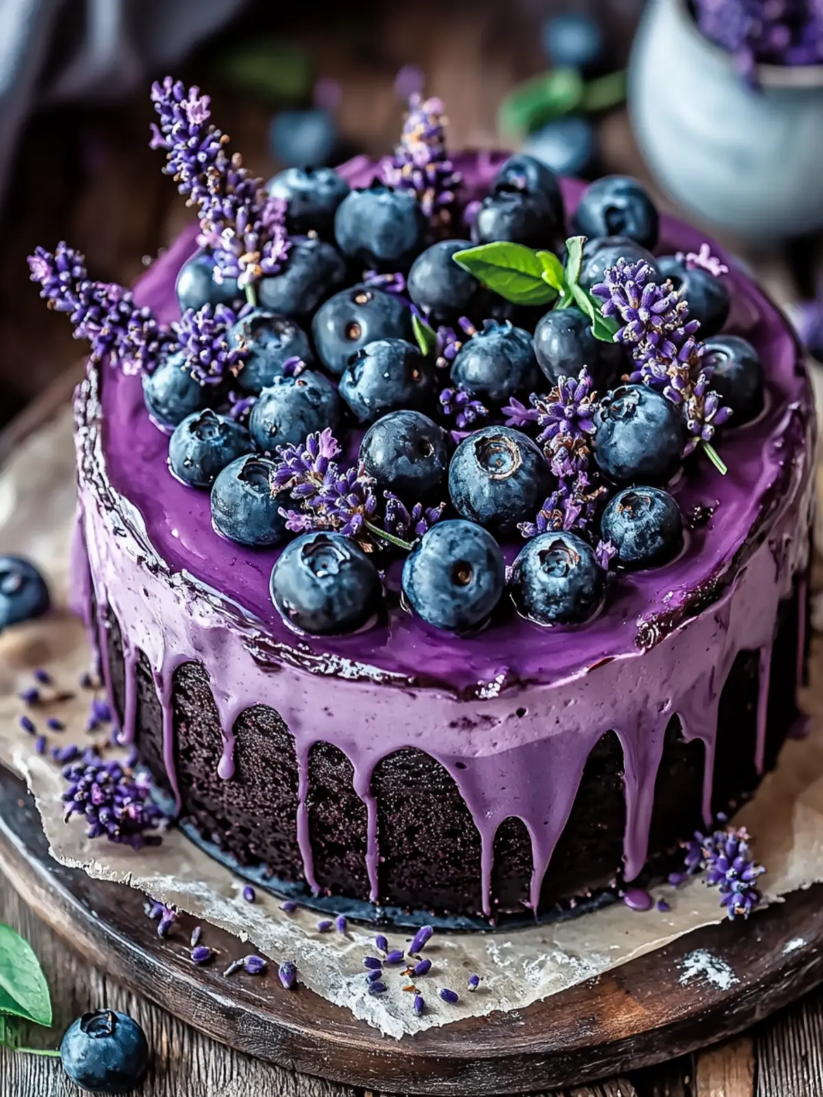 Blueberry Chocolate Lavender Dream Cake for Sweet Indulgence 3 Blueberry Chocolate Lavender Dream Cake