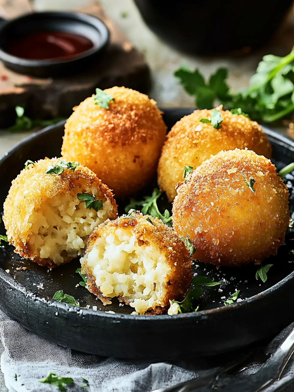 Crispy Cauliflower Arancini: A Flavorful Twist on Tradition 2 Cauliflower Arancini