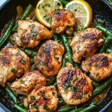 Lemon Garlic Butter Chicken and Green Beans Skillet Delight 9 Lemon Garlic Butter Chicken and Green Beans Skillet