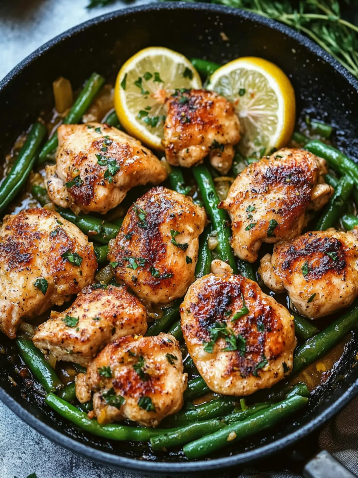 Lemon Garlic Butter Chicken and Green Beans Skillet Delight 5 Lemon Garlic Butter Chicken and Green Beans Skillet