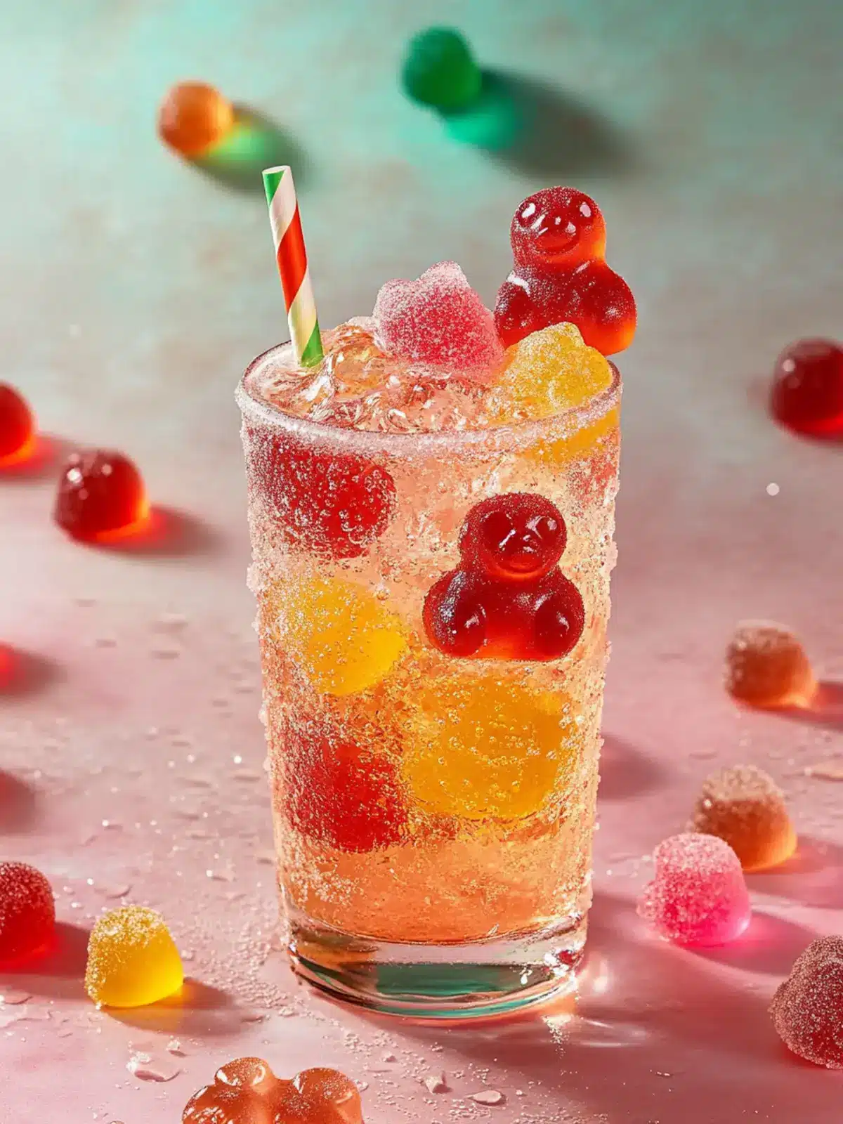 Delight in Gummy Bear Fizz: The Ultimate Kids' Mocktail 5 Gummy Bear Fizz
