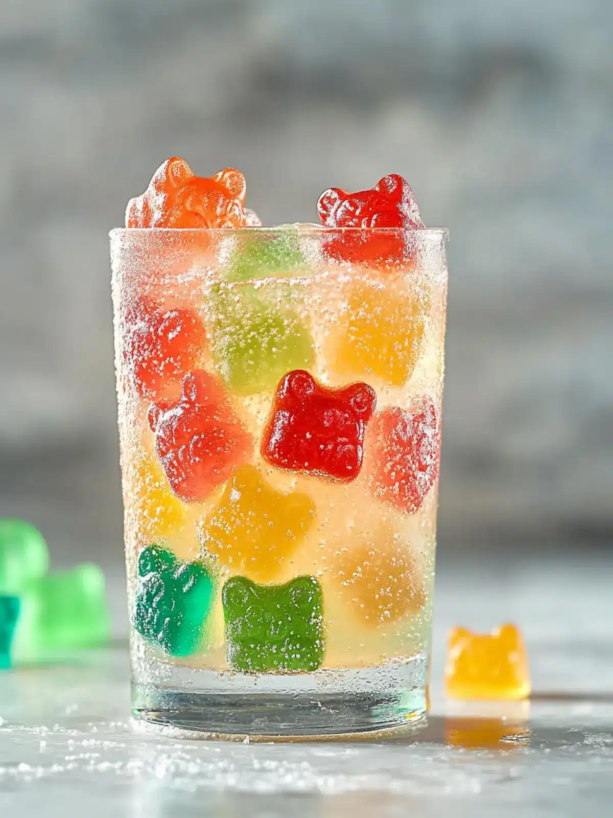 Delight in Gummy Bear Fizz: The Ultimate Kids' Mocktail 2 Gummy Bear Fizz