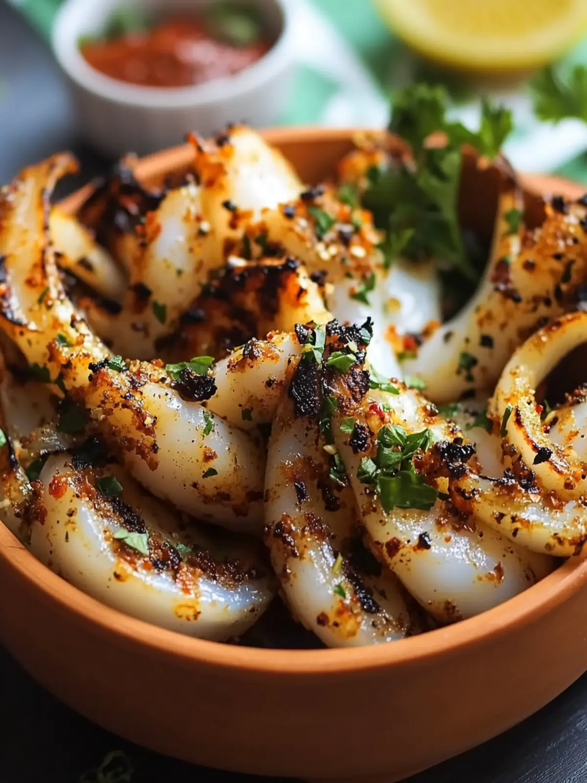 Savory Garlic Parsley Grilled Squid Tapas for Easy Entertaining 2 Garlic Parsley Grilled Squid Tapas