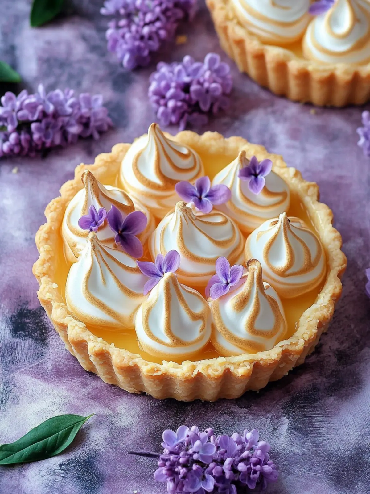 Whip Up Mini Lemon Tarts with Lilac Meringue Magic 2 Mini Lemon Tart with Lilac Meringue