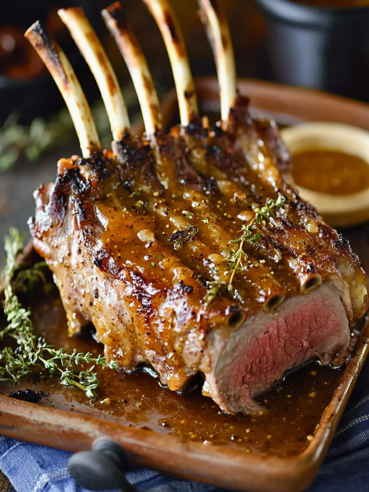 Mouthwatering Roast Rack of Lamb with Apricot Mustard Glaze 2 Roast Rack of Lamb with Apricot Mustard Glaze