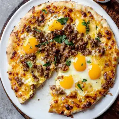 Satisfy Mornings with Protein-Packed Sausage & Egg Breakfast Pizza 9 Sausage & Egg Breakfast Pizza