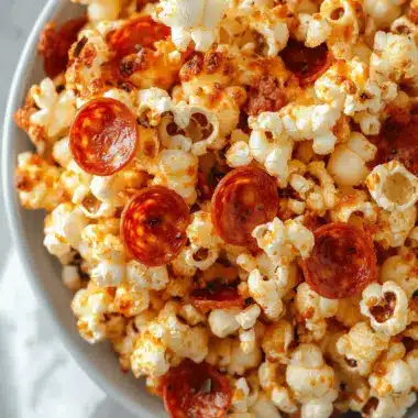 Irresistible Pepperoni Pizza Popcorn for Fun Movie Nights 9 Pepperoni Pizza Popcorn