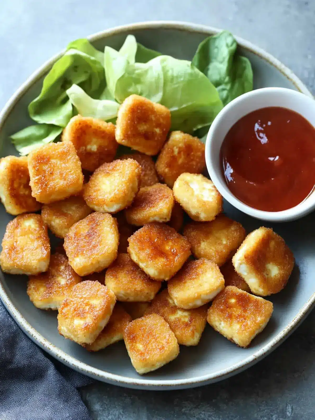 Crispy Vegan Pan-Fried Tofu Nuggets for Ultimate Snack Bliss 3 Vegan Pan-Fried Tofu Nuggets